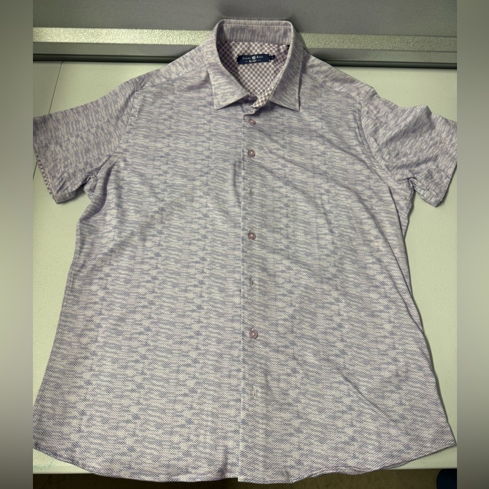 Clean Stone Rose Purple Casual Button Down Shirt